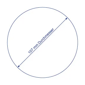 Runder Bierdeckel 107 mm  Ø mit Heißfolie gestalten und bedrucken