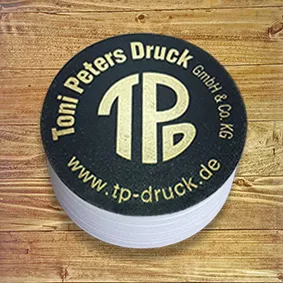 Bierdeckel mit 1-seitiger Heißfolie